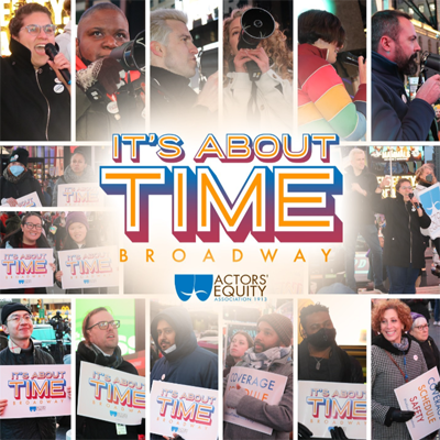 It's About Time Broadway graphic